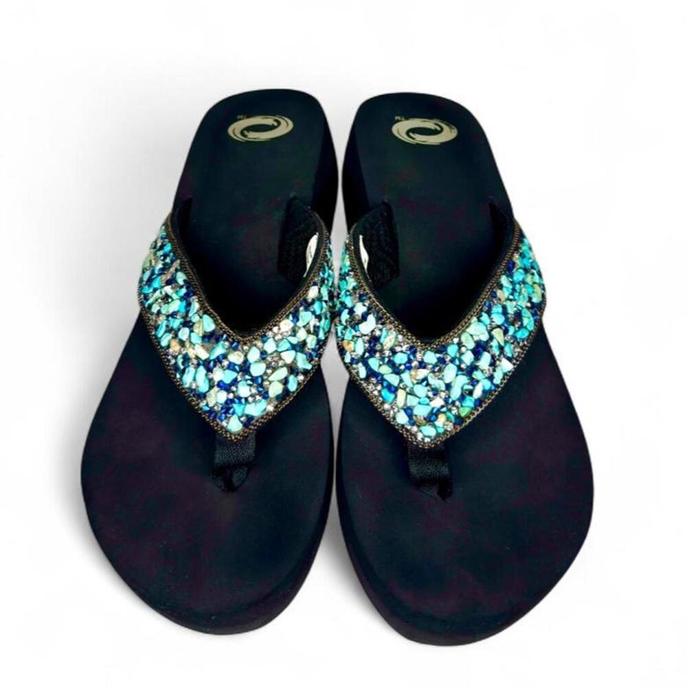 2018 O’Rageous Beaded Platform Sandals